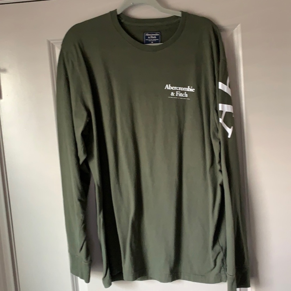 Mens Abercrombie and Fitch long sleeve logo shirt